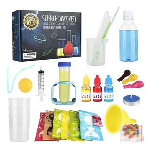 Samtoy 78 buah DIY bahan kimia percobaan fisik Stem mainan pembelajaran Discovery Lab Kit percobaan sains mainan untuk anak-anak