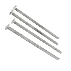 8 pack12''x1/2 "karbon çelik çubuk donatı uzun j kanca pimleri ağır çelik zemin çapa pet açık çit metal çapa kazık