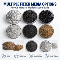 Billes de pierre Maifan naturelle poreuse, média filtrant pour l'adsorption des métaux lourds, pour le traitement des eaux usées chimiques industrielles
