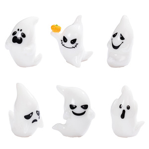Miniaturas de Fantasmas Brillantes en la Oscuridad para Halloween, Manualidades de Resina, Decoraciones DIY, Adornos de Escritorio, Uso en Interiores - Product Image 1