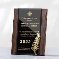 LOGO personnalisé Vente en gros Cadre de certificat d'honneur en bois Trophée en verre de cristal Plaque en acrylique transparent Company Commend