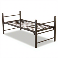 Lit simple en métal robuste pour dortoir scolaire, usine ou chambre d'hôtel