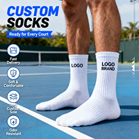 Chaussettes de sport personnalisées à revers inférieur, avec semelle en tissu éponge, douces, respirantes, séchage rapide, écologiques et anti-odeurs