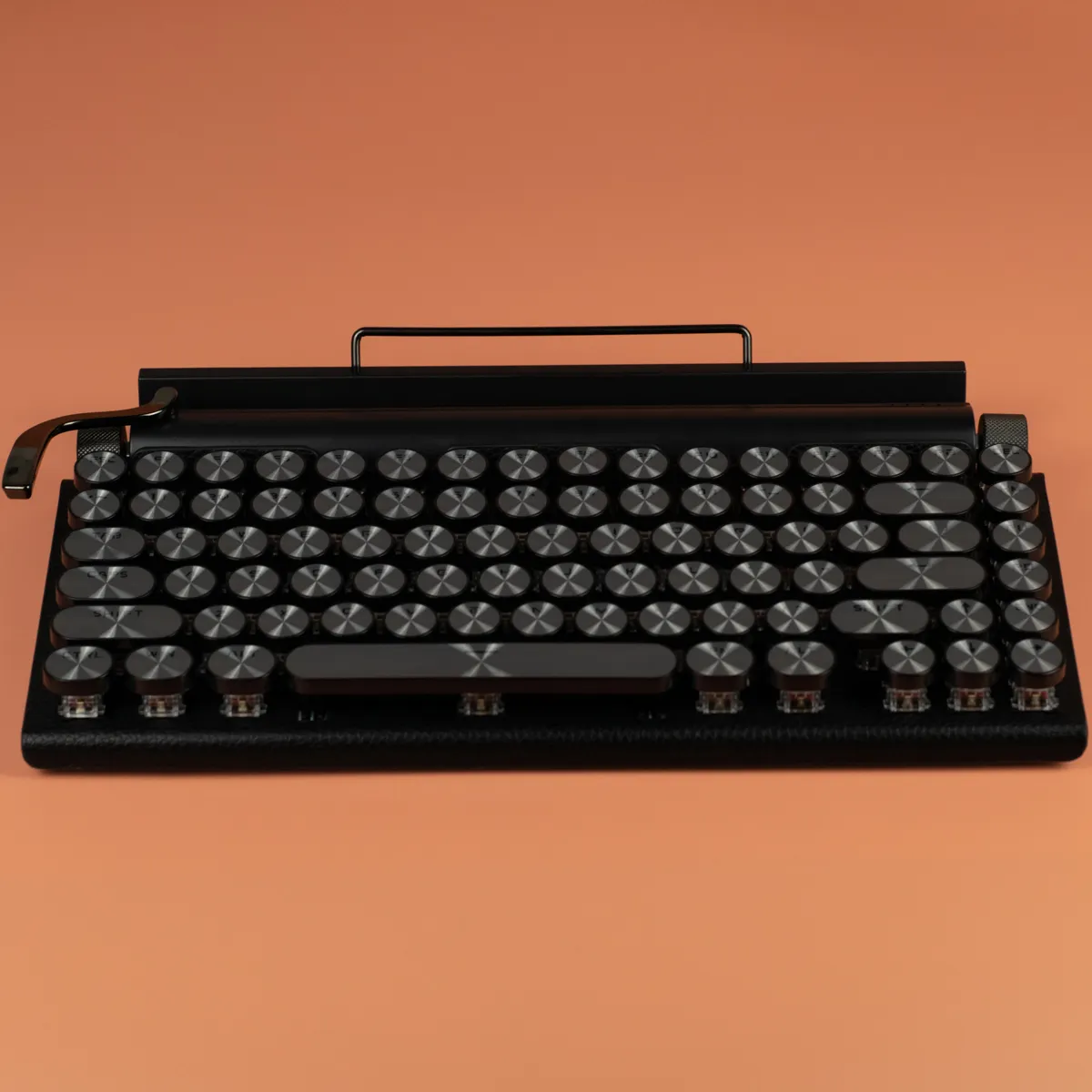 TWK83 Steampunk Round Keycap Silent Keyboard Retro Wireless Mechanical Keyboard Teclado Maquina de Escribir Teclas Redondas