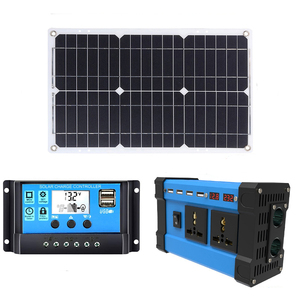 Inverter daya Off Grid 12V hingga 220V 300W + Pengendali isi daya tenaga surya 30A + Panel surya 18W 18V dengan suku cadang - Product Image 1