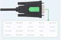 Câble série USB vers RS232 industriel, type A vers DB9 femelle, puce FT232RNL d'origine, ligne de communication de données série de 1,5 m