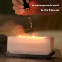 Distributeur automatique intelligent de parfum à ultrasons Diffuseur d'arômes pour la maison avec flamme réaliste et humidificateur coloré