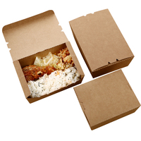 Boîtes d'emballage alimentaire de restaurant de qualité alimentaire personnalisées en usine Boîte en papier kraft Boîte à emporter kraft