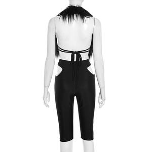 2025年新作人気レディース服 ツーピース ファー トップスとミディ丈パンツセット - Product Image 6