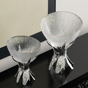 Elegante Tazón de Vidrio Color Plata con Base de Metal para Decoración del Hogar, Adornos para Servir Dátiles, Frutos Secos y Alimentos, Técnica Pulida - Product Image 4