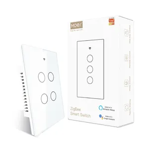 Tuya ZigBee 3.0 Z-wave Wall Touch Smart Home Light Switch No Neutral Wire No Capacitor Home Automation Wireless Remote