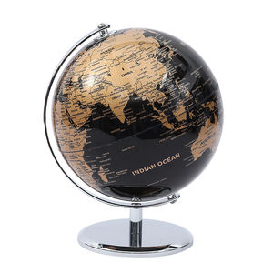 Mappamondo in Metallo e PVC per Decorazione Casa e Ufficio e Insegnamento Educativo Strumento Geografico in Plastica Resistente - Product Image 1