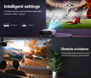 Projecteur intelligent Yinzam <span class=keywords><strong>Q7</strong></span> 1080p avec mise au point automatique et évitement d'obstacles, luminosité de 600 lumens ANSI pour une expérience home cinéma - Product Image 5