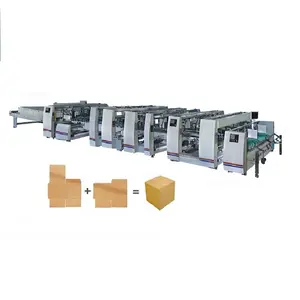 Hot Selling Automatic RSC Carton folder gluer machine Twin Box Folding Carton Gluing Making Machine