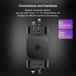 Boîtier décodeur TV réseau <span class=keywords><strong>Android</strong></span> OS 4K haute définition, viral sur TikTok, avec télécommande vocale et lecteur multimédia Wi-Fi intelligent - Product Image 2