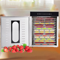 RVS 16/20/24-laags 40*40cm dubbeldekker voedseldroger voor het drogen van fruit, groenten en noten