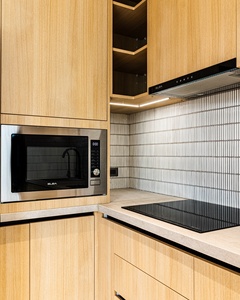 Multiuso Mini angolo cottura modulare in acciaio inox armadi a muro da cucina con frigo e fornelli e lavello <span class=keywords><strong>per</strong></span> uso domestico - Product Image 5