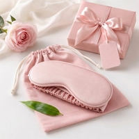 Masque de sommeil en fibre de bambou avec logo personnalisé, cadeau d'entreprise, ensemble de masques pour les yeux de luxe avec pochette en satin, OEM ODM
