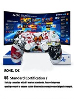 Manette sans fil compatible avec PS4, manette BLE, double vibration, gyroscope 6 axes, panneau tactile, joystick de jeu pour PS4 Slim Pro