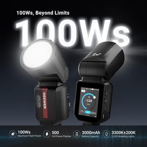 Flash TTL de Cabeza Redonda NEEWER Z3RS de 100 Ws y 2.4 G Compatible con Cámaras <span class=keywords><strong>Sony</strong></span>, para <span class=keywords><strong>ZV1</strong></span>, Flash Speedlite con Pantalla Táctil - Product Image 2