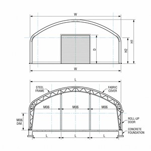 Bâtiment Industriel <span class=keywords><strong>en</strong></span> Acier pour Entrepôt, <span class=keywords><strong>Garage</strong></span> de Camions Miniers, Abri pour Équipements à Grande Portée, Taille Personnalisée - Product Image 6