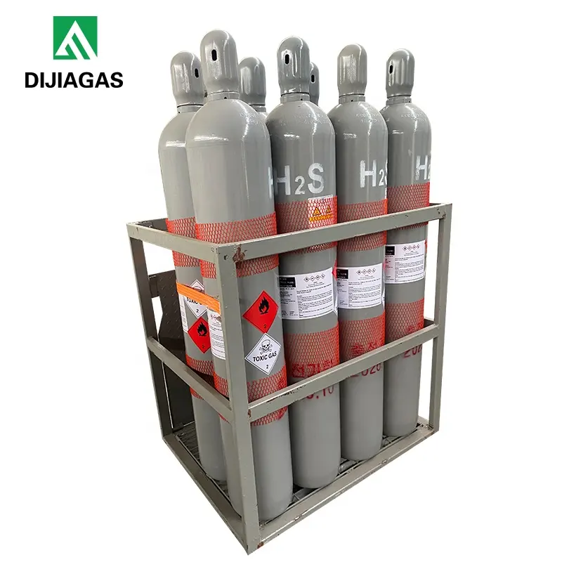 Tıbbi için % 99% saflık hidrojen sülfür H2s gaz 10L 47L 800L H2S gaz