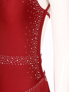 Leotardo Halter Salón de baile latino <span class=keywords><strong>Tango</strong></span> Salsa Traje de baile Competencia Vestido de Baile Estándar <span class=keywords><strong>Ropa</strong></span> clásica - Product Image 4