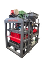Machine automatique de fabrication de blocs de ciment et de béton QTJ4-25 avec PLC et pompe hydraulique pour la production de pavés