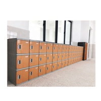 Armoire de rangement multi-portes en plastique à prix abordable, démontable, avec serrure à combinaison, écologique, pour le rangement des vêtements