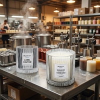 Bocaux en verre de luxe personnalisés pour bougies de Noël, vides, 12 oz, avec couvercle et emballage en boîtes, vente en gros