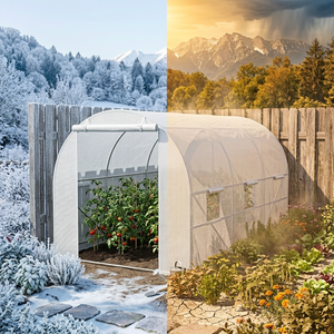 Invernaderos de un solo palmo de la casa verde de la vertiente plástica interior agrícola para plantar - Product Image 1