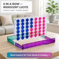 Jeu de société classique personnalisé en acrylique Quatre à la suite, Jeu d'échecs Tic Tac Toe 4 en ligne, Présentoir sur mesure, Logo personnalisé en acrylique