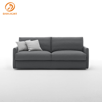 Canapé sectionnel moderne minimaliste et peu encombrant avec base basse, meubles de salon rembourrés en tissu texturé de qualité supérieure
