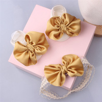 Confezione di regali di fantasia con fiocchi di fiori di pizzo corona principessa antiscivolo Set di fascia per capelli