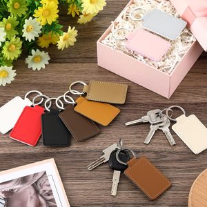 Tự làm da <span class=keywords><strong>Key</strong></span> Fob khoảng trống cho khắc dự án bền da chính hãng với kim loại nhẫn cho tùy chỉnh thẻ <span class=keywords><strong>Key</strong></span> Fob Bộ dụng cụ - Product Image 5