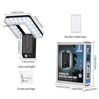 Foco Solar Plegable para Jardín con Sensor de Movimiento PIR, Estaca para Suelo, Paisajismo, Camino Exterior, Patio, Montaje en Pared