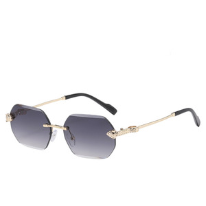 Gafas de Sol sin Montura con Diseño de Cabeza de Serpiente para Mujer, Lentes Degradadas, Protección UV400, Montura Metálica, Moda 2026 - Product Image 1