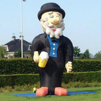 Modèle gonflable géant Abraham Cartoon avec bière, publicité gonflable Holland