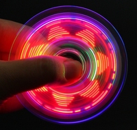 Lumineux Led EDC Light Fidget Spinner Hand Top Glow In Dark Light Edc Figet Spiner Finger Stress Relief Toys