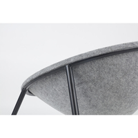 Fauteuil de conférence empilable moderne en feutre PET recyclé écologique, base métallique durable pour bureau, salle à manger et décoration intérieure