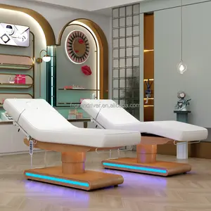 美容院用フェイシャルベッド電気化粧品調節可能ベッドスパ家具マッサージテーブル