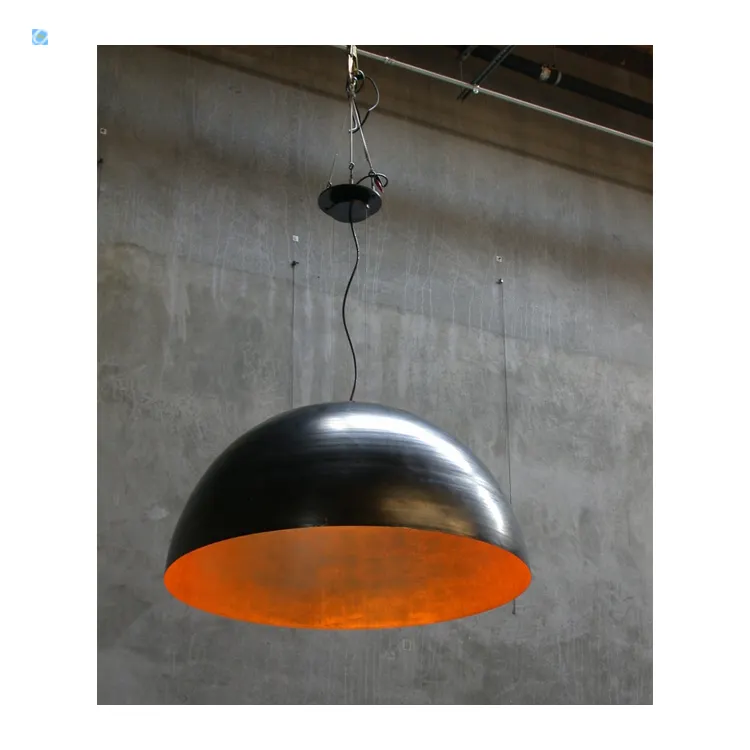Yarım küre Metal küre lamba ışıkları dekorasyon paslanmaz çelik yarım topu delik ile