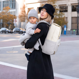 PLAYMAX Custom Durable Polyester Water Resistant <b>Large</b> Capacity Fashion Diaper Backpack Baby Travel Zipper Closure <b>Changing</b> - Product Image 5