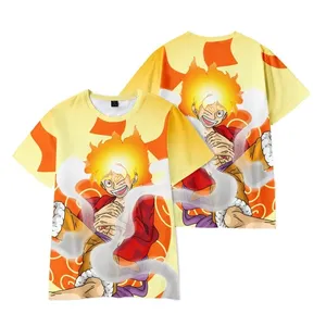 Offre Spéciale T-shirt de sublimation d'anime de dessin animé d'impression numérique 3d avec des fabricants de vêtements personnalisés