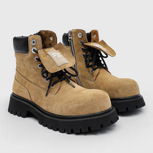 Botas de Invierno Unisex de Cuero Genuino, Impermeables, con Forro Térmico, Botines con Suela Gruesa, Cómodos, con Forro de Felpa y Suela de Goma - Product Image 1