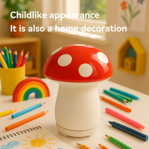 Difusor de aroma de aceite esencial de seta roja de cerámica para decoración del hogar de nuevo diseño con luces de 7 colores para oficina en casa - Product Image 2