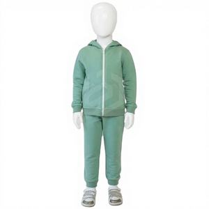 Conjunto Deportivo de 2 Piezas para Niños, con Capucha, 100% Algodón, Estampado, para Exteriores, al por Mayor, Transpirable, con Cintura Elástica - Product Image 1