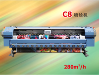 ALLWIN 3.2M 10ft C8-512i Konica 512i/30pl 8/4 tête flex bannière solvant imprimante