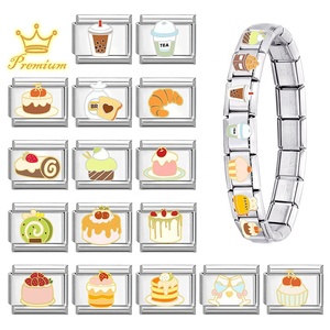 Accessoires de modules transfrontaliers, accessoires de desserts créatifs faits main personnalisés, outils de breloques de bracelet électroplaquées - Product Image 3