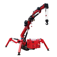 Grue araignée compacte hydraulique pour espaces étroits, grue sur chenilles pour l'installation de bâtiments